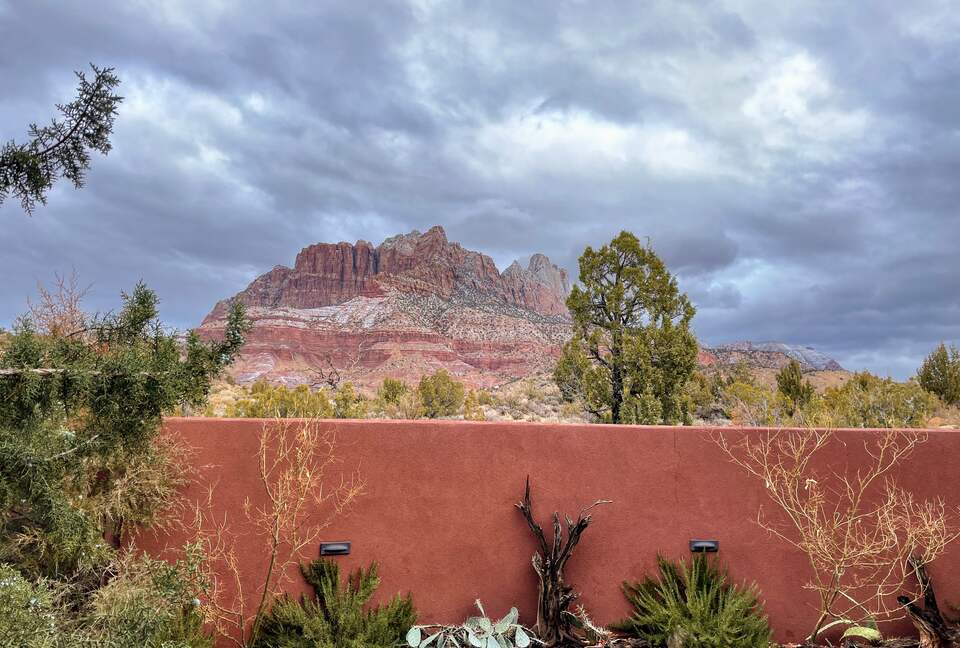 Home Exchange in Springdale, UT, back patio views