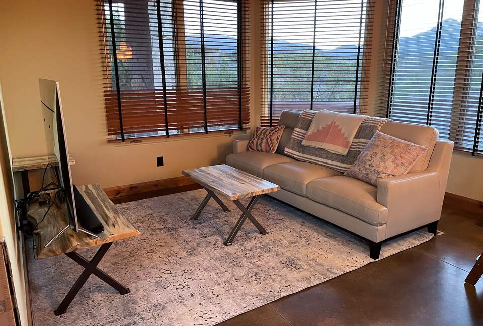 Home Exchange in Springdale, UT, TV nook with 65" TV