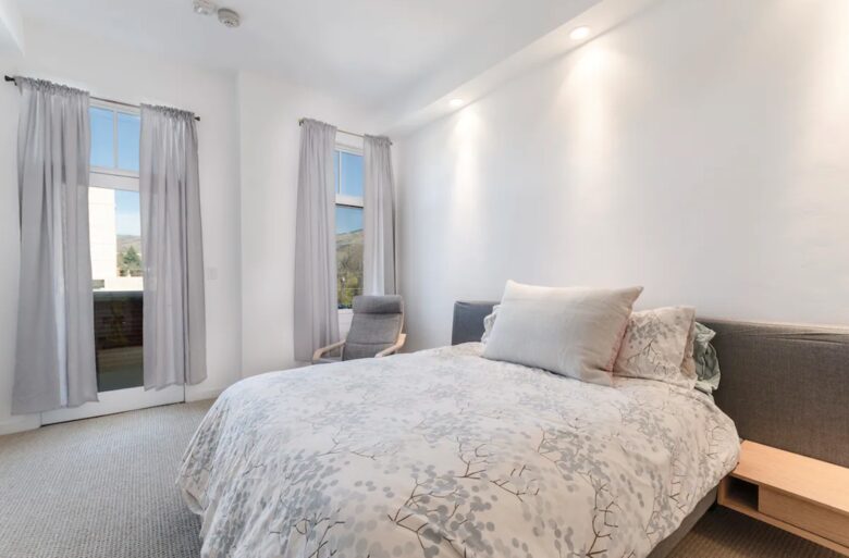 Master bedroom with mountain views
