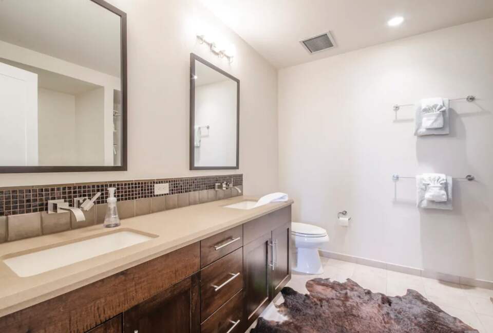 Master bathroom with double vanity