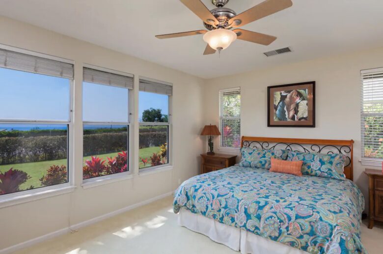 Master bedroom with ocean views