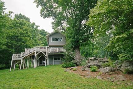 Home Exchange in Fairview, NC, house views from below