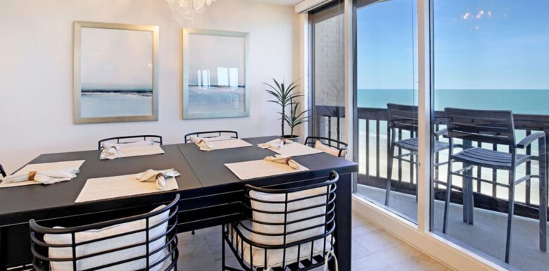 Open dining room with gorgeous views of The Gulf