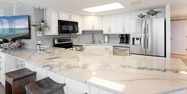 Updated kitchen with granite countertops