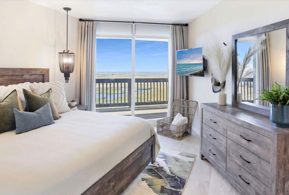 Master bedroom with ocean views