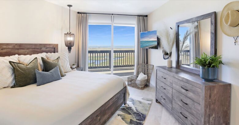Master bedroom with ocean views