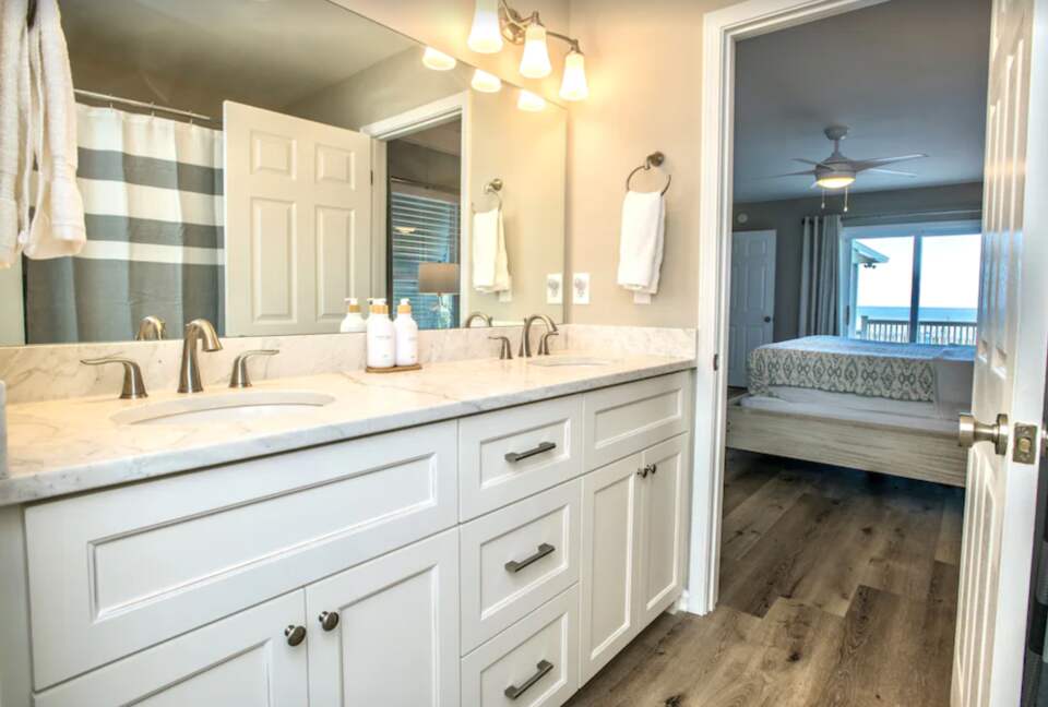 Master bathroom with double vanity