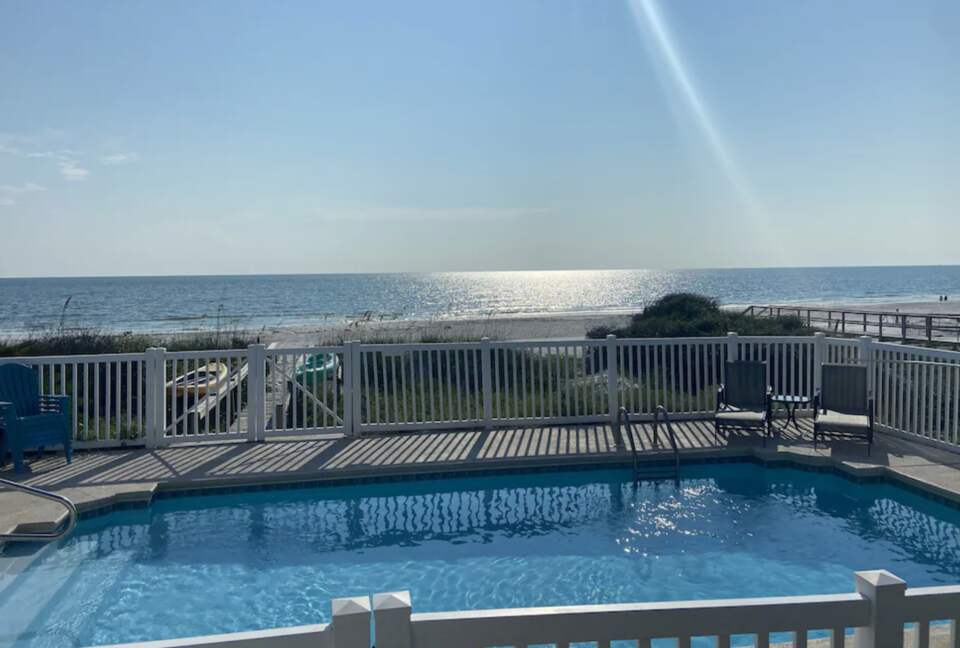 Pool with ocean views