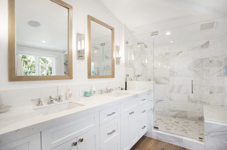 Home Exchange in Laguna Beach, CA, master bathroom with double vanity