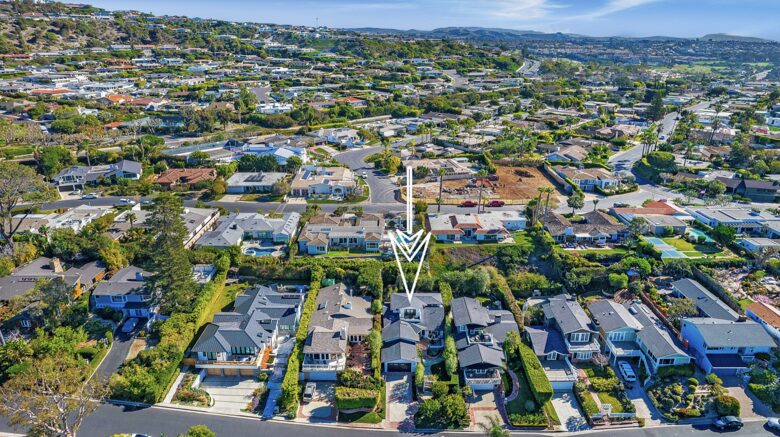 Home Exchange in Laguna Beach, CA, land view of home