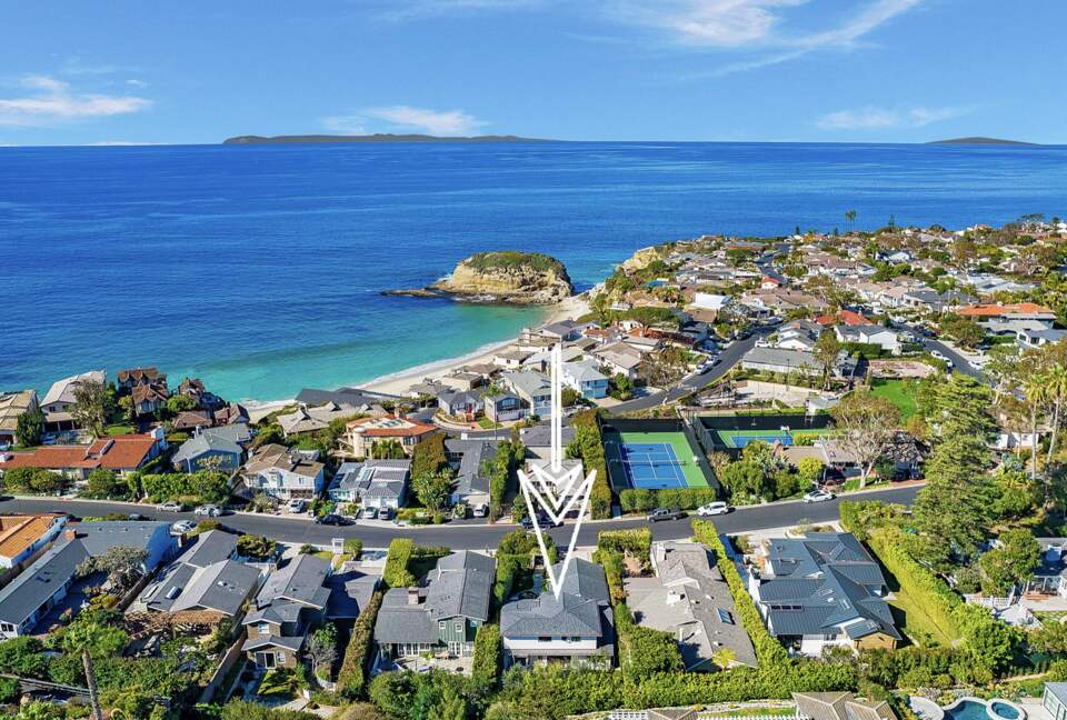 Home Exchange in Laguna Beach, CA, water facing view of home