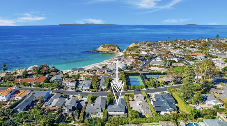 Home Exchange in Laguna Beach, CA, water facing view of home