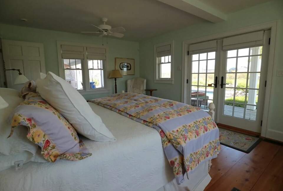 Large bedroom with French doors