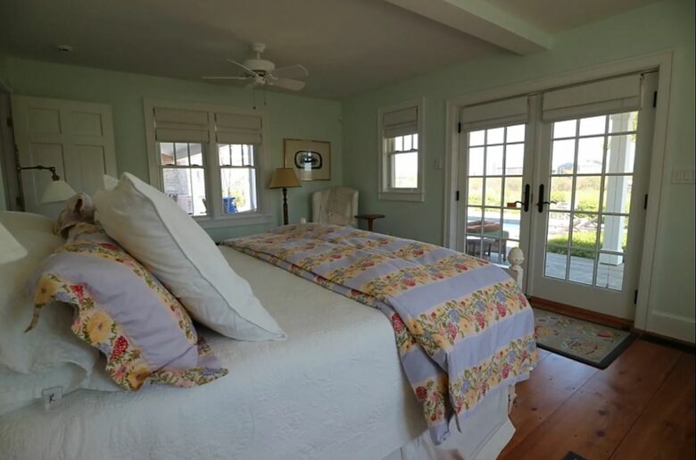 Large bedroom with French doors