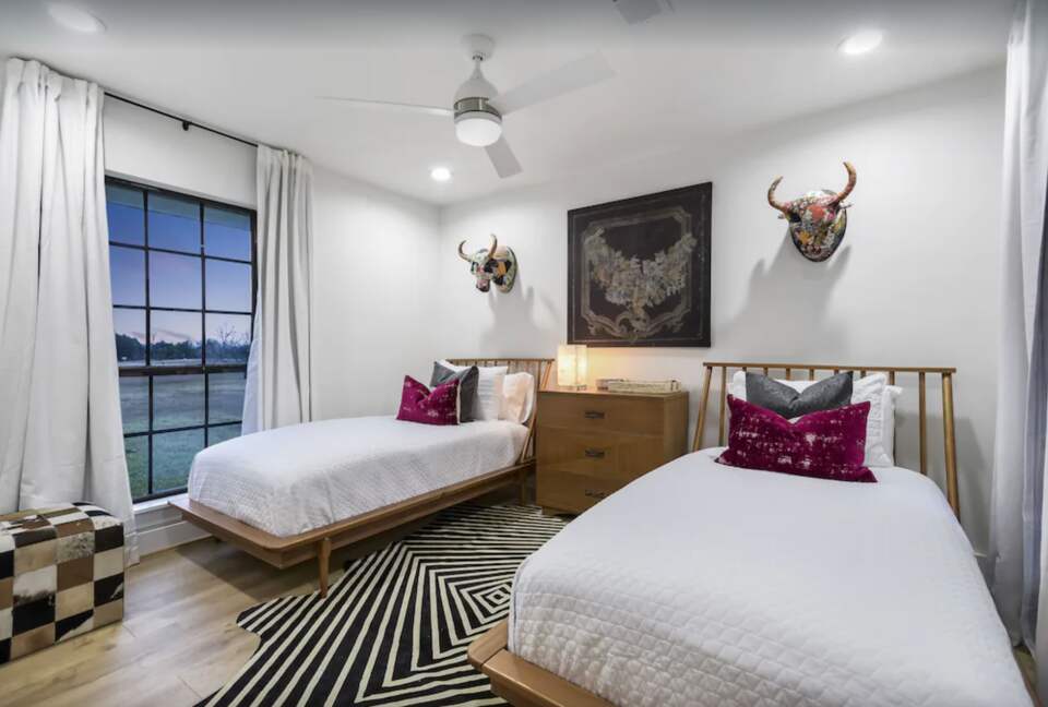 Stylish and chic guest room