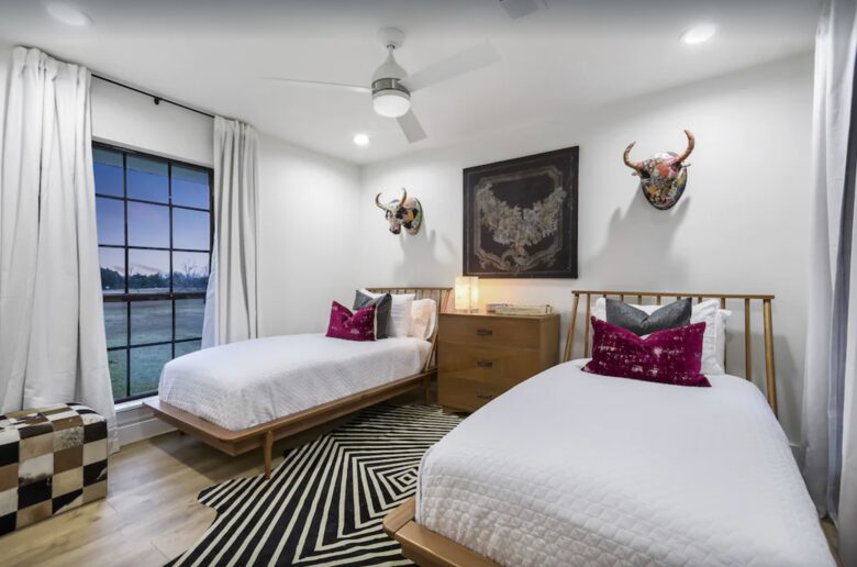 Stylish and chic guest room