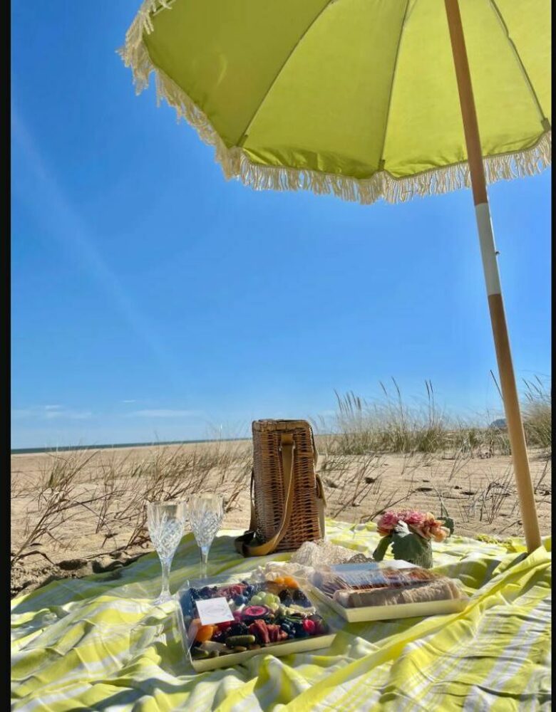 Home Exchange in Virginia Beach, VA set up a picnic in sun