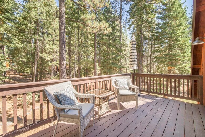 Home Exchange in Truckee, CA, master bedroom 1 deck