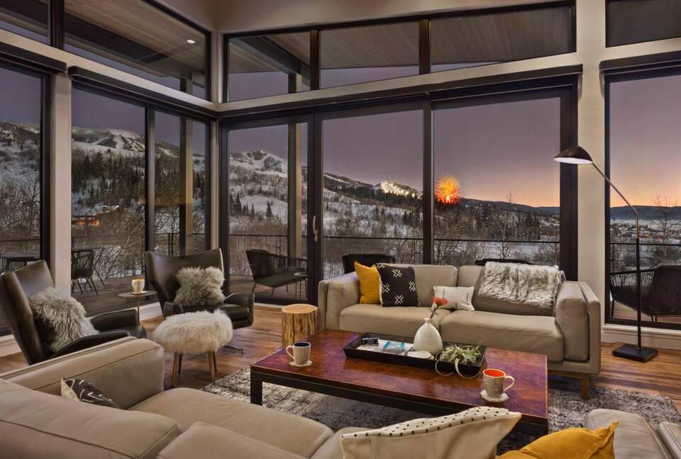 Floor-to-ceiling windows with gorgeous views
