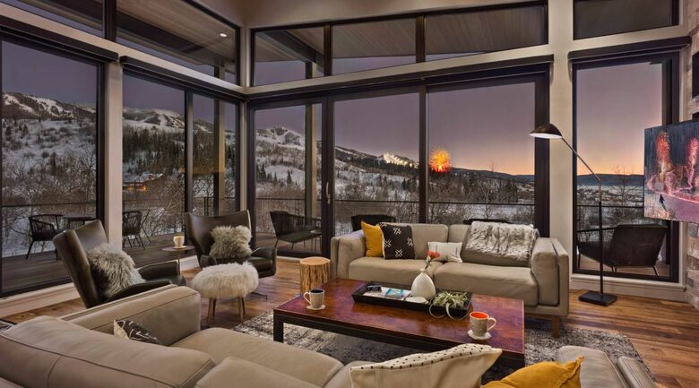 Floor-to-ceiling windows with gorgeous views