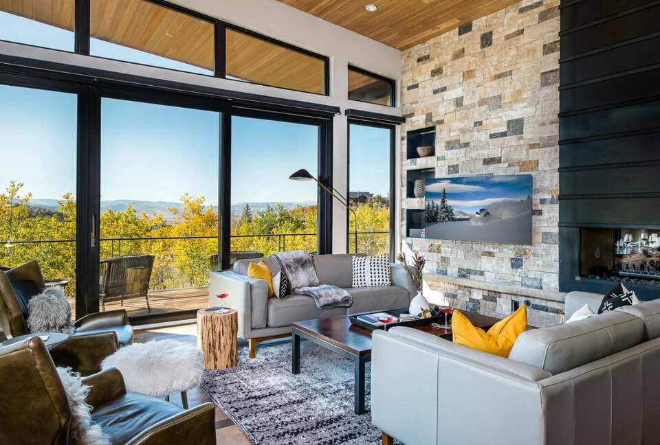 Floor-to-ceiling windows with gorgeous views