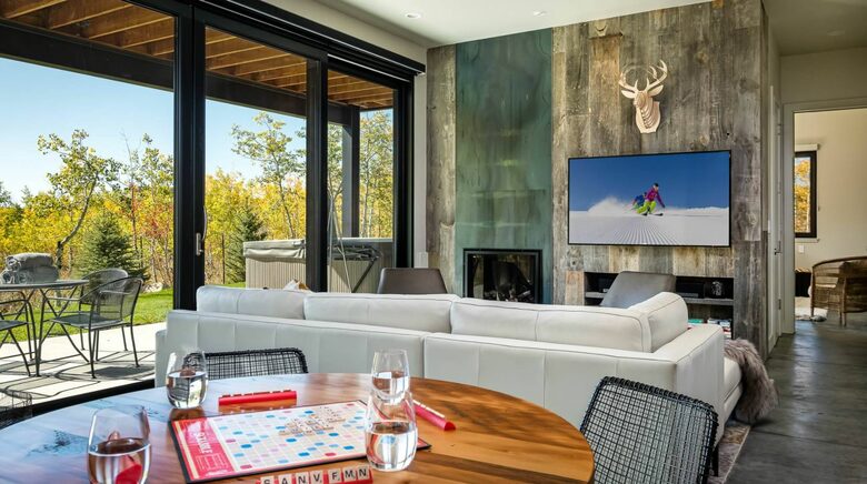 Open living, dining and kitchen