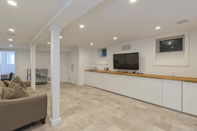 Home Exchange in Sag Harbor, NY media room with large television