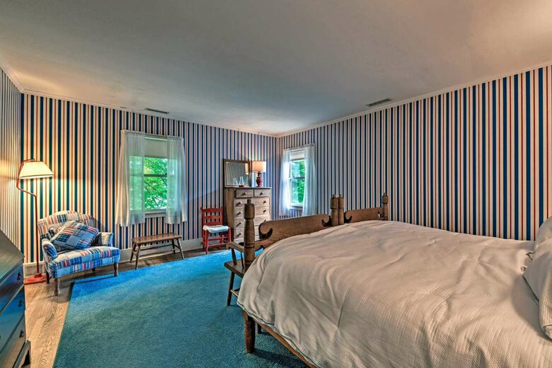 A comfortable king sized bed