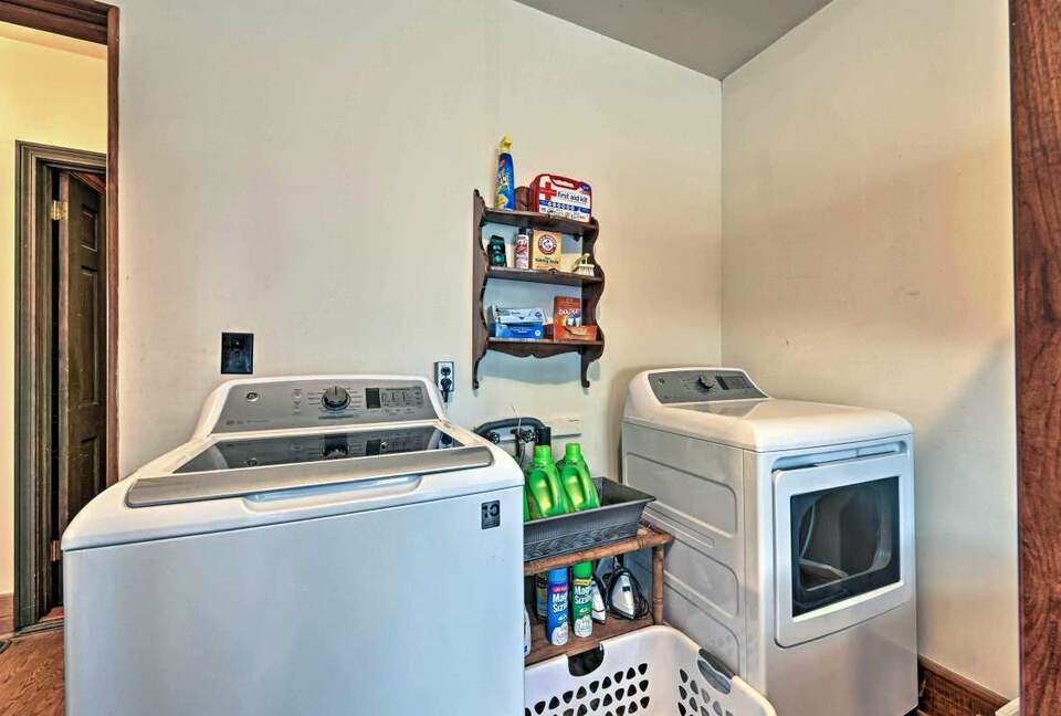 Laundry machines, detergent & cleaning supplies are provided