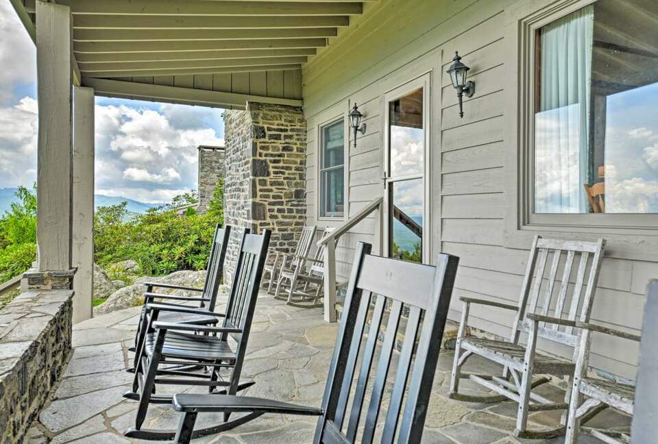 Pour yourself a glass of wine out on the stone porch