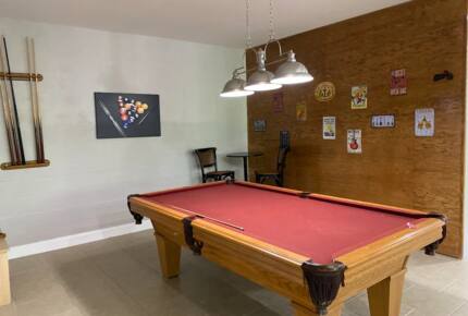 Home Exchange in Winchester, TN pool table in basement