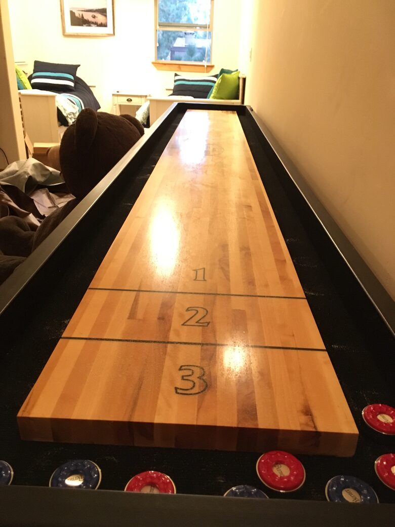 3rd floor shuffleboard table.