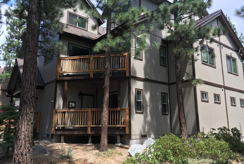 Front Entrance, dining room deck and second floor bedroom balcony