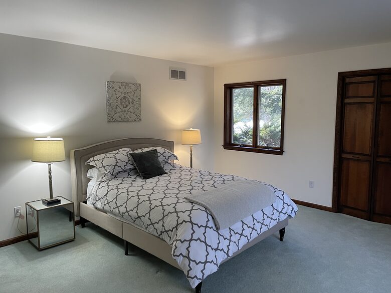 Home Exchange in Muncy Valley, PA, bedroom with cozy lighting