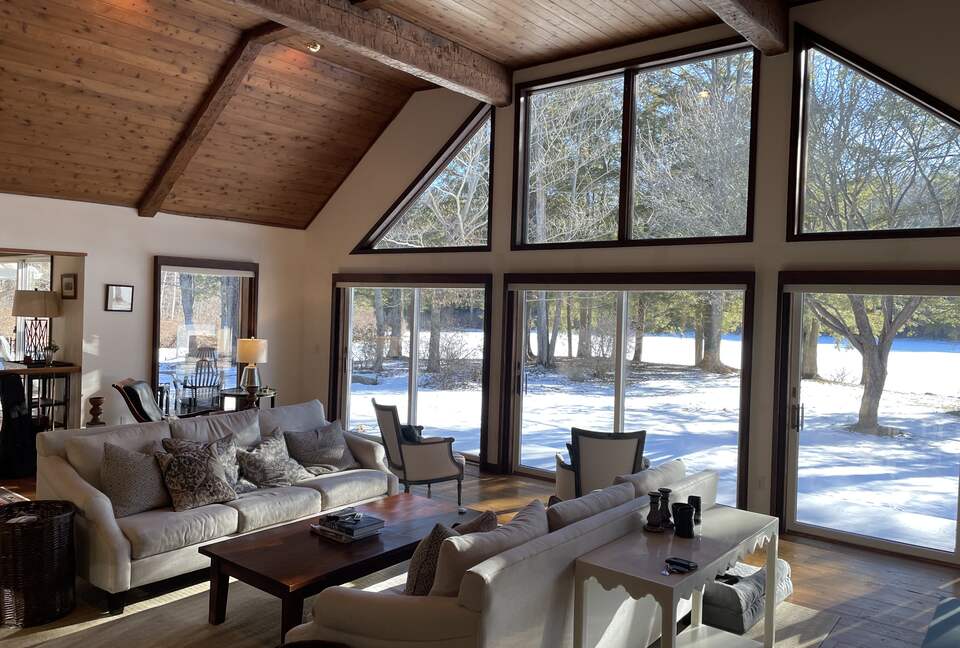 Home Exchange in Muncy Valley, PA, incredible great room with windows