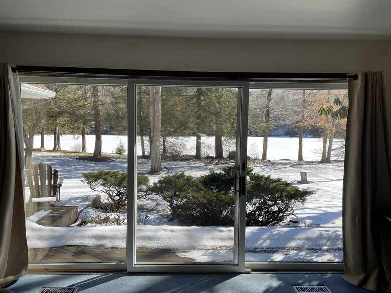 Home Exchange in Muncy Valley, PA, sliding glass doors out to yard