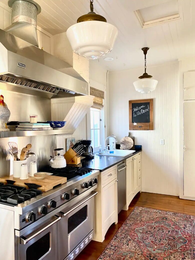 Home Exchange in Pacific Grove, CA, kitchen with upgraded appliances