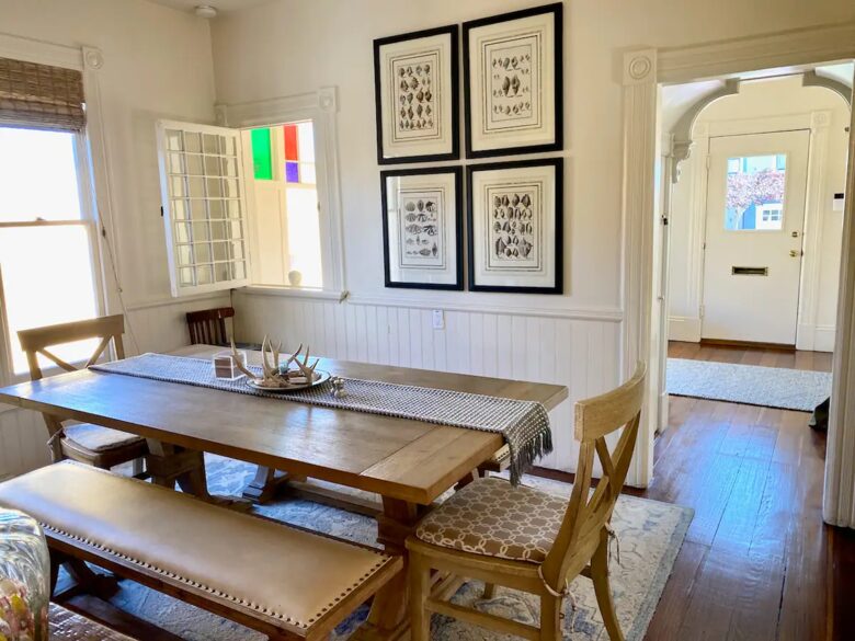 Home Exchange in Pacific Grove, CA, formal dining room with entry view
