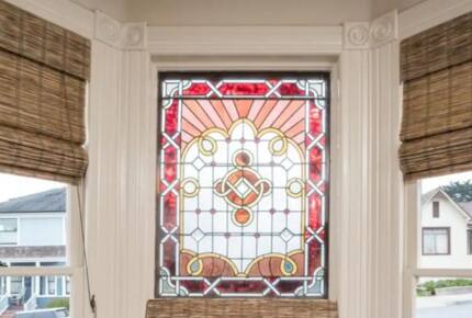 Home Exchange in Pacific Grove, CA, original stained glass windows