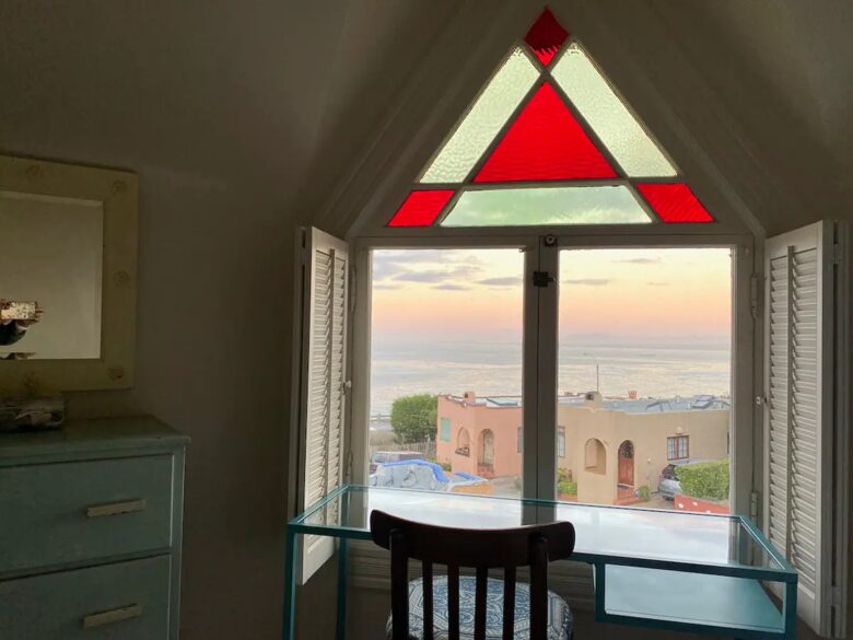 Home Exchange in Pacific Grove, CA, desk view of ocean