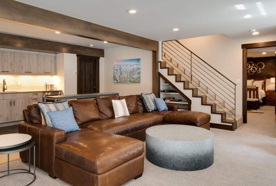 Lower level den and play room