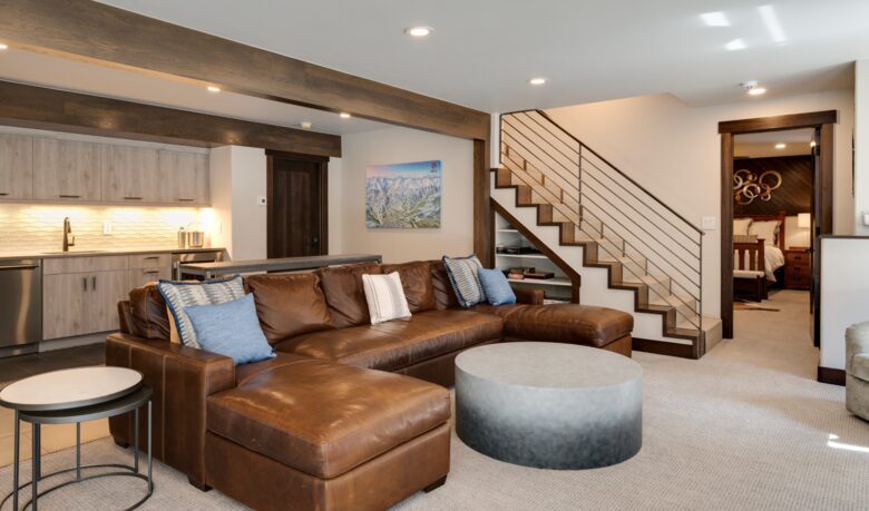 Lower level den and play room