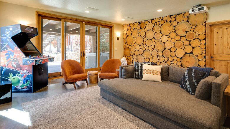 Home Exchange in Breckenridge, CO lower level game room/movie room