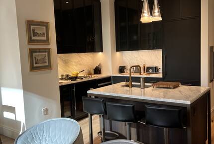 Modern, chic kitchen with island