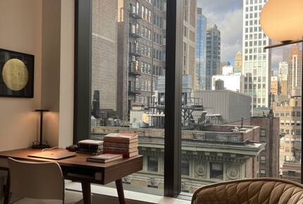 Working space inside master bedroom