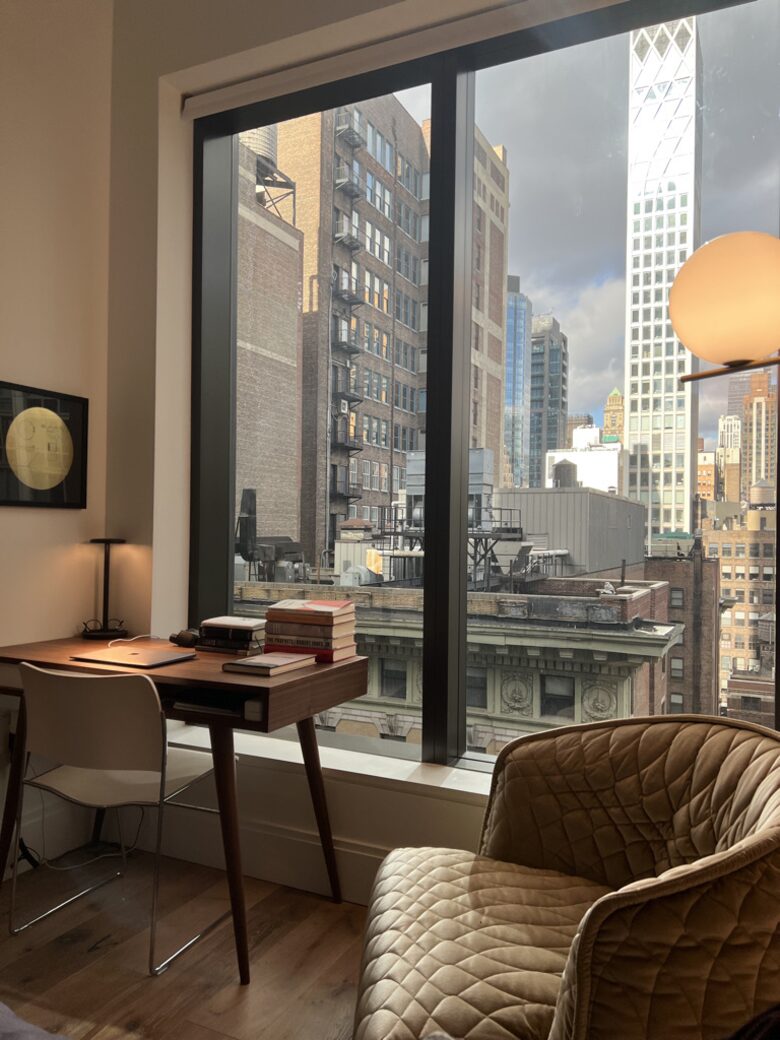 Working space inside master bedroom