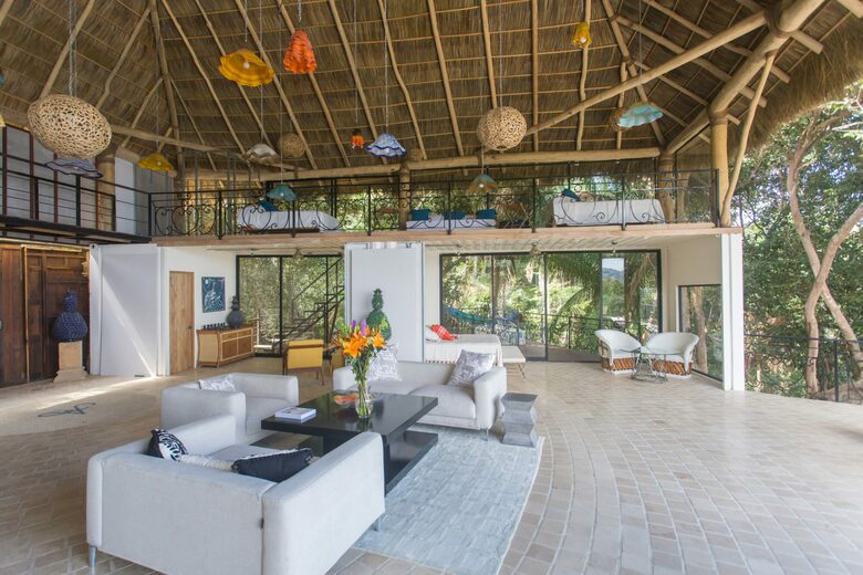 Home Exchange in Sayulita Nay. Mexico, open concept living space