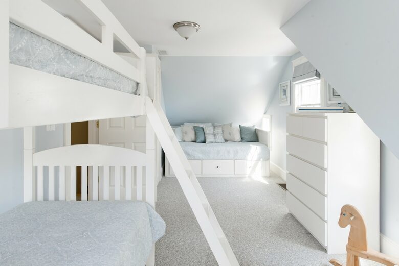 Upstairs Bunk Bedroom with Day Bed that Converts to King Size