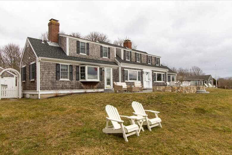 Large Private Backyard Overlooking Ocean Harbor