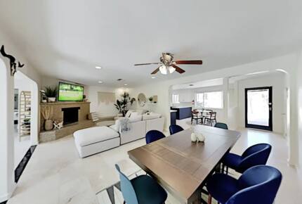 Home Exchange in Palm Springs, CA open concept living space